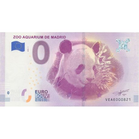 Billet 0€ - Espagne - Zoo aquarium de Madrid Panda - 2018-1 - N°821