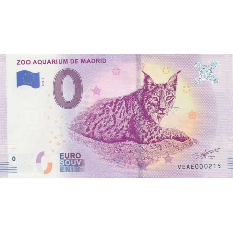 Billet 0€ - Espagne - Zoo aquarium de Madrid Lynx - 2018-3 - N°215