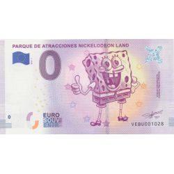 Billet 0€ - Espagne - Parque de atracciones nickelodeon land - bob l'eponge - 2019-1 - N°1028