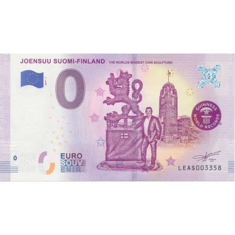 Billet 0€ - Finlande - Joensuu the world biggest coin sculpture - 2018-1 - N°3358