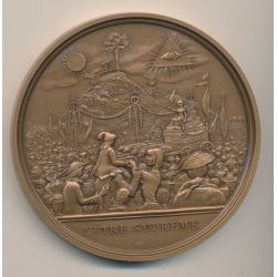 Médaille - L'être suprême - 14 juillet 1790 - Bicentenaire de la révolution Française - bronze - 77mm - 1987 - SPL