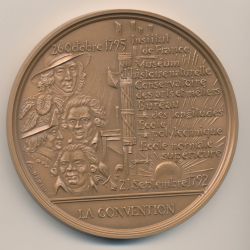 Médaille - La convention - Bicentenaire de la révolution Française - bronze - 77mm - 1987 - SPL