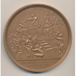 Médaille - Abolition de l'esclavage - 4 février 1794 - Bicentenaire de la révolution Française - bronze - 77mm - 1987 - SUP