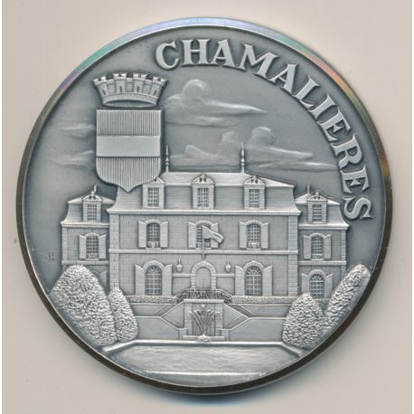 Médaille - Ville de chamalières - Dept63 - métal argenté - 70mm - SUP