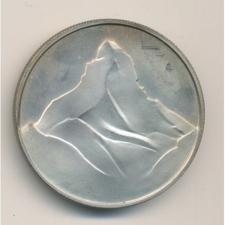 Médaille - Centenarium Matterhorn 1965 - Mont Cervin - argent - 34mm - avec pochette - SPL