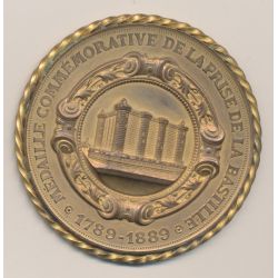 Médaille - Commémoration de la prise de la bastille - 1789-1889 - bronze - 60mm - SUP+