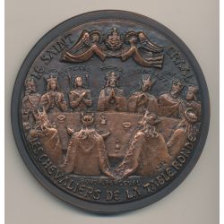 Médaille - Les chevaliers de la table ronde - la légende du roi arthur - 1977 - N°4/100 - cuivre - 85mm - SPL