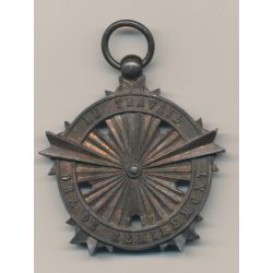Médaille - Orient de Remiremont - Loge le travail - bronze argenté - 19e - TTB