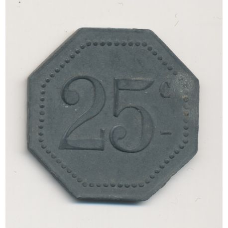 Jeton - L'action 25 Centimes - Loge parisienne - zinc 24mm - Labouret N°75 - TTB