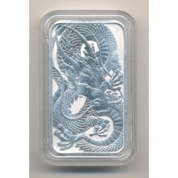 Australie - 1 Dollar 2021 - Dragon - Lingotin 1 Once argent - Neuf
