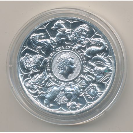 Angleterre - 5 Pounds 2021 - Queen's beast - Elisabeth II - 2 Once Argent - Neuf