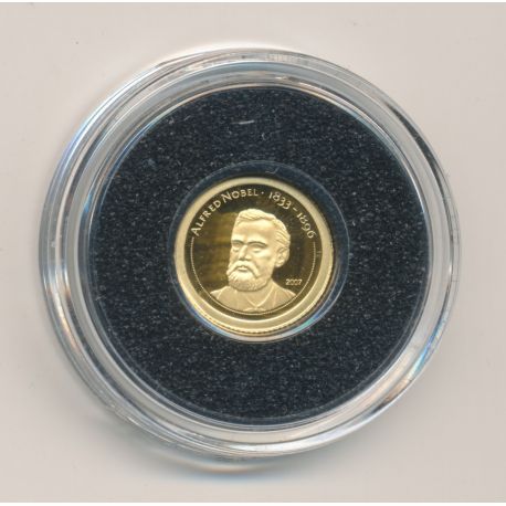 Mongolie - 500 Tugrik 2007- Alfred Nobel - Or 0,5g 0,999 - FDC