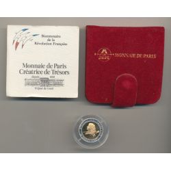 Médaille Or et Argent - Bicentenaire Révolution Française - La liberté de Galle - 50.000 ex - avec écrin et certificat - FDC