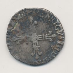 Henri III - 1/4 écu - 1588 Rennes - argent - TB+