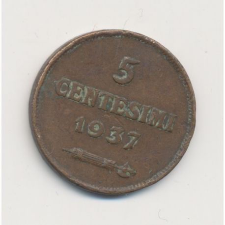 Saint-Marin - 5 centesimi - 1937 - TTB