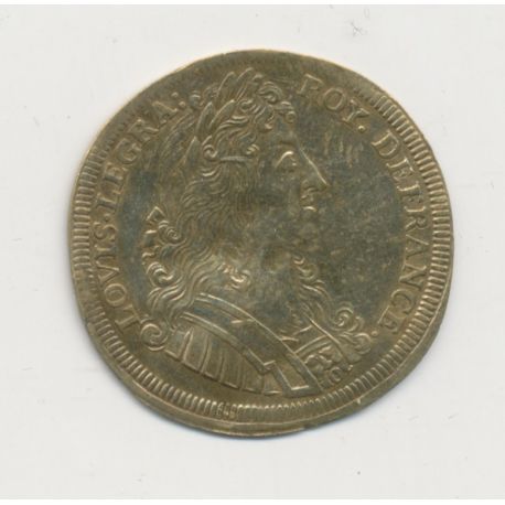 Jeton - Louis XIV - Chambre trésor royal -Nuremberg - laiton - TTB