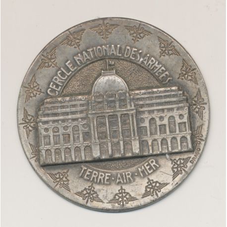 Médaille - Cliché uniface - Cercle national des armées - 55mm - TTB