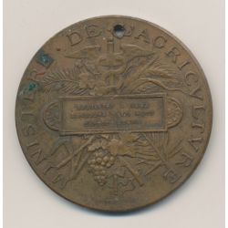 Médaille - concours espèce bovine - Rochefort 1883 - bronze 51mm - TB