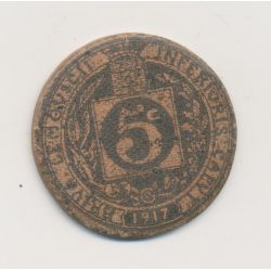 Dept 19 - 5 Centimes Union commerciale Brive 1917 - carton - TTB+