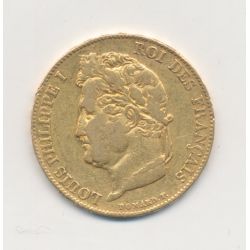 Louis philippe I - 20 Francs Or - 1839 A Paris - Tête laurée - TB