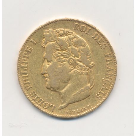 Louis philippe I - 20 Francs Or - 1839 A Paris - Tête laurée - TB