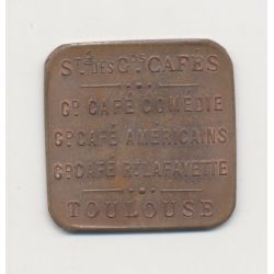 5 Centimes 1914-15-16 - Toulouse - Société grands cafés - cuivre carré - SPL