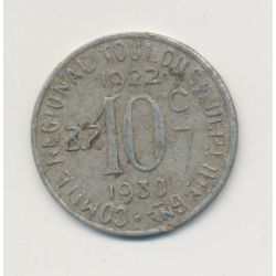 10 Centimes Union Latine - 1922-1930 - Toulouse - alu rond - TTB