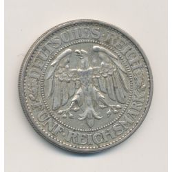 Allemagne - 5 Reichsmark 1929 G Karlsruhe - argent - TTB