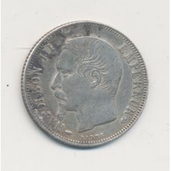 1 Franc 1856 A Paris - Napoléon III Tête nue - argent - TTB