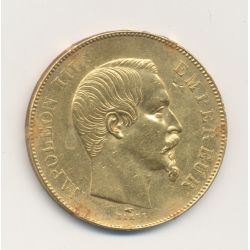 50 Francs Or - 1857 A Paris - Napoléon III - Tête nue - TB+