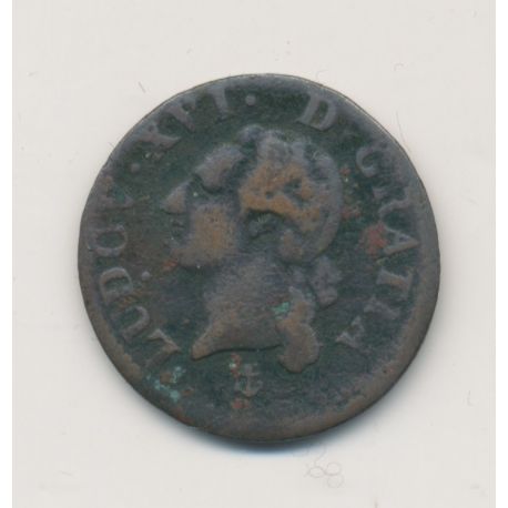 Louis XVI - Liard - 1791 H La Rochelle - cuivre - TB+