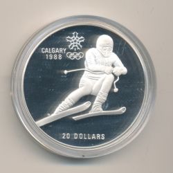 Canada - 20 Dollars 1985 - Ski alpin - Jeux Olympiques 1988 - FDC