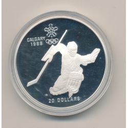 Canada - 20 Dollars 1986 - hockey - Jeux Olympiques 1988 - FDC