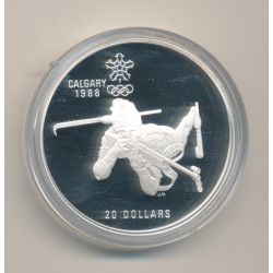 Canada - 20 Dollars 1986 - biathlon - Jeux Olympiques 1988 - FDC