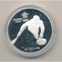 Canada - 20 Dollars 1987 - curling - Jeux Olympiques 1988 - FDC