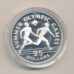 Jamaique - 25 Dollars 1988 - Jeux Olympique 1988 - course - argent - FDC