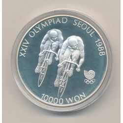 Corée - 10000 Won 1988 - cyclisme - Jeux Olympiques 1988 - argent - FDC