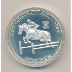 Corée - 10000 Won 1988 - saut à cheval - Jeux Olympiques 1988 - argent - FDC