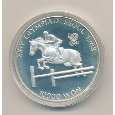 Corée - 10000 Won 1988 - saut à cheval - Jeux Olympiques 1988 - argent - FDC