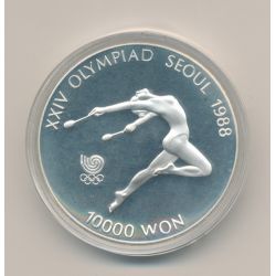 Corée - 10000 Won 1988 - gymnastique - Jeux Olympiques 1988 - argent - FDC