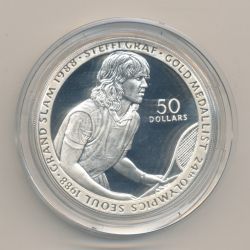 Niue - 50 Dollars 1989 - Steffi Graff - Jeux Olympiques 1988 - argent - FDC