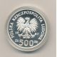 Pologne - 500 Zloty 1987 - saut à cheval - Jeux Olympiques 1988 - argent 16,5g - FDC