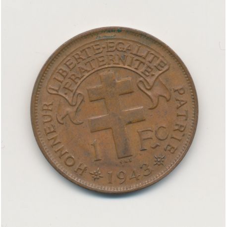 Afrique centrale - 1 Franc - 1943 Pretoria - TTB+