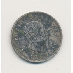 Italie - 1 Lire 1867 MBN - Vittorio Emmanuel II - argent - TB+