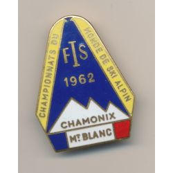Insigne Championnat du mon de ski alpin - 1962 - Chamonix mont blanc - Augis - SUP
