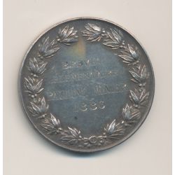 Médaille - brevet élémentaire 1886 - argent 22g - 36mm - SUP