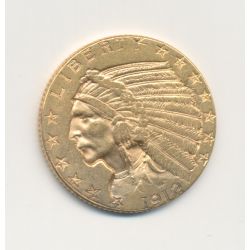 5 Dollars Or - 1912 - Tête d'indien - TTB