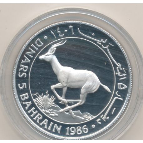 Bahrein - 5 Dinars 1986 - gazelle