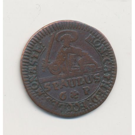 Allemagne - 6 Pfennig 1762 - Nassau - cuivre - TB+