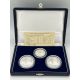 Coffret MDP - 3 Monnaies TAAF 1992 - 2X 100F argent + 1x5F argent - FDC